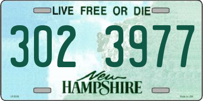 NH license plate 3023977