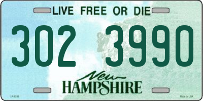 NH license plate 3023990
