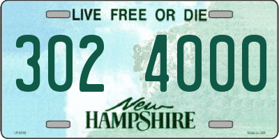 NH license plate 3024000