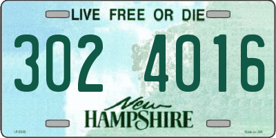 NH license plate 3024016