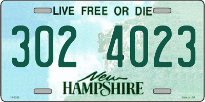 NH license plate 3024023