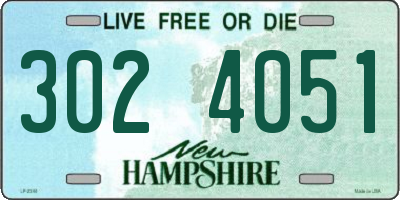 NH license plate 3024051