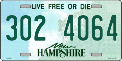 NH license plate 3024064