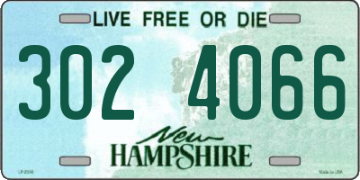 NH license plate 3024066