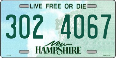 NH license plate 3024067