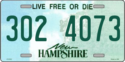 NH license plate 3024073