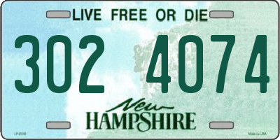 NH license plate 3024074