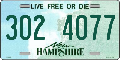 NH license plate 3024077