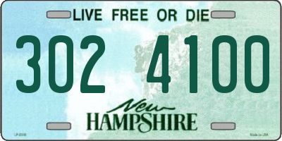 NH license plate 3024100
