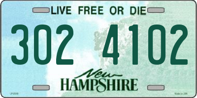 NH license plate 3024102