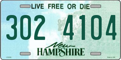 NH license plate 3024104