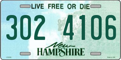 NH license plate 3024106