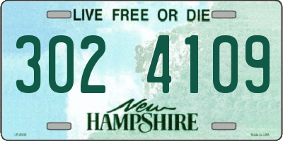 NH license plate 3024109