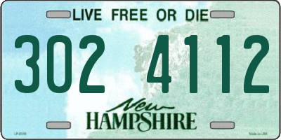 NH license plate 3024112