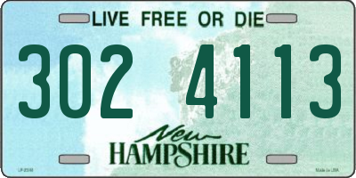 NH license plate 3024113