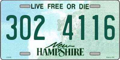 NH license plate 3024116
