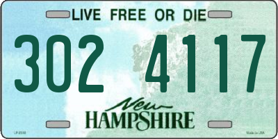 NH license plate 3024117