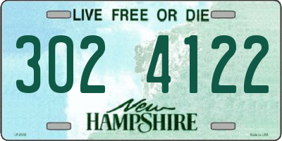 NH license plate 3024122