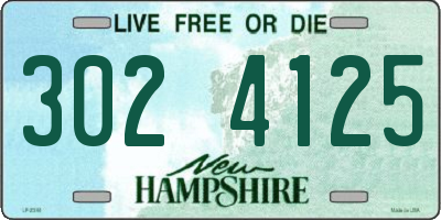 NH license plate 3024125