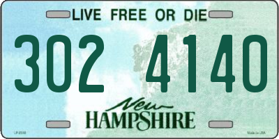 NH license plate 3024140