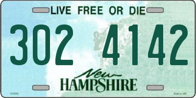 NH license plate 3024142