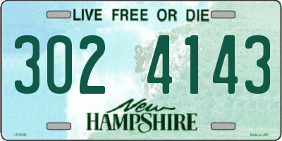 NH license plate 3024143