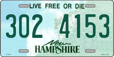 NH license plate 3024153