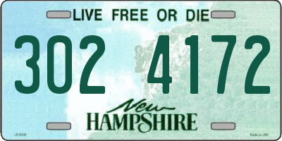 NH license plate 3024172