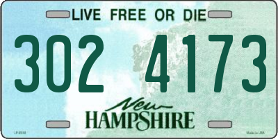 NH license plate 3024173