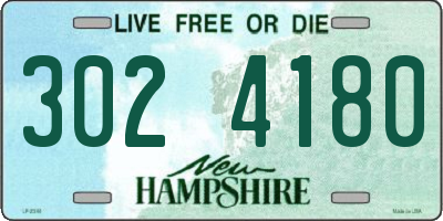 NH license plate 3024180