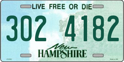 NH license plate 3024182