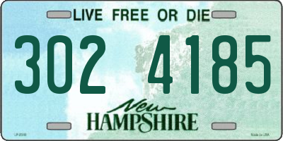 NH license plate 3024185