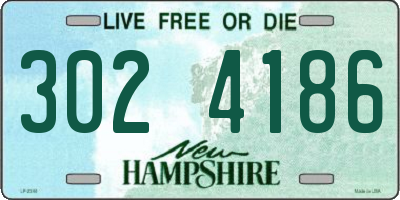 NH license plate 3024186