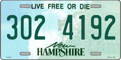 NH license plate 3024192