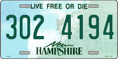 NH license plate 3024194