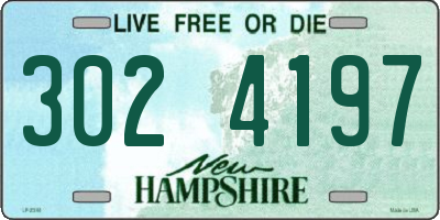 NH license plate 3024197