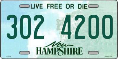 NH license plate 3024200