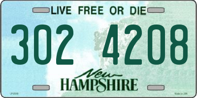 NH license plate 3024208