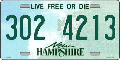 NH license plate 3024213