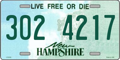 NH license plate 3024217