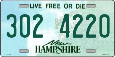 NH license plate 3024220