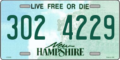 NH license plate 3024229