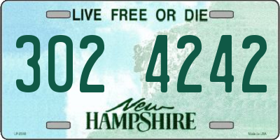 NH license plate 3024242