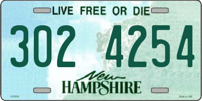 NH license plate 3024254