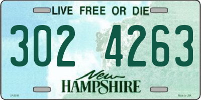 NH license plate 3024263
