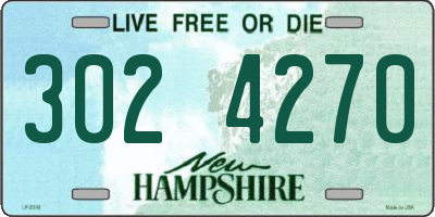NH license plate 3024270