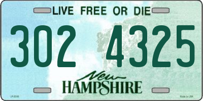 NH license plate 3024325