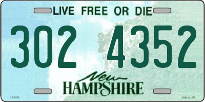 NH license plate 3024352