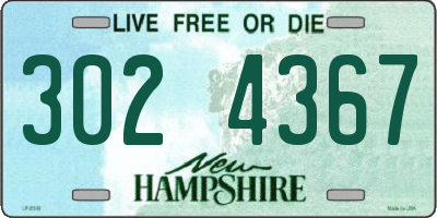 NH license plate 3024367