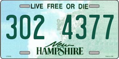 NH license plate 3024377